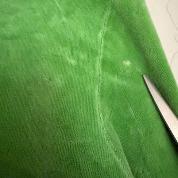 Vintage JUICY COUTURE Prep School Velour Jacket Womens Medium M Hoodie Green Y2K - Picture 9 of 14